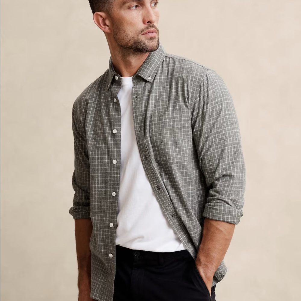 Slim Lightweight Flannel Shirt